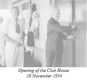 Opening of the clubhouse, 20 November 1954