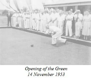 Opening of the green, 14 November 1953